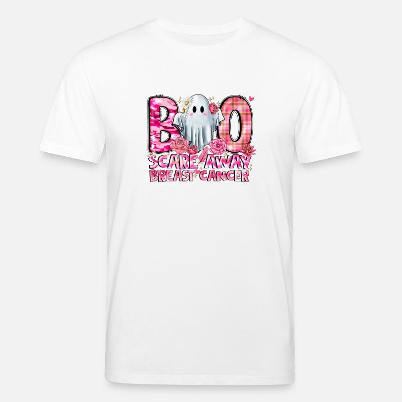 Boo verscheucht Brustkrebs - Stanley/Stella Unisex Bio-T-Shirt CREATOR  - Weiß