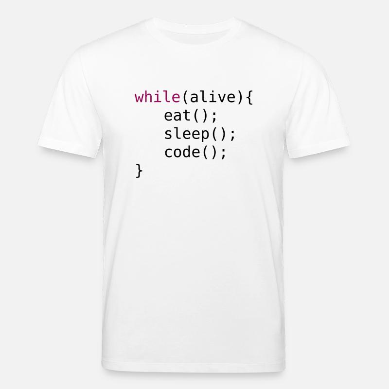 Code source drôle - T-shirt bio CREATOR Stanley/Stella Unisexe - blanc