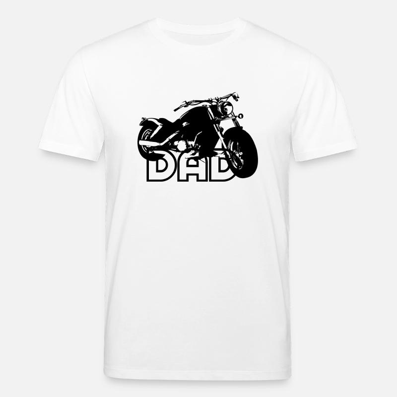 DAD noir motard - T-shirt bio CREATOR Stanley/Stella Unisexe - blanc