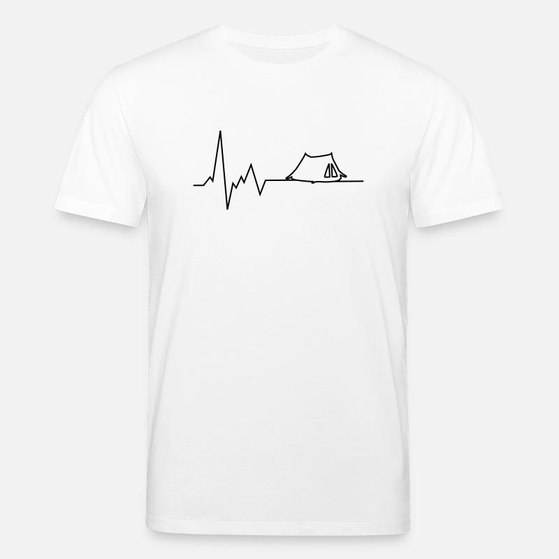 herzschlag camping - Stanley/Stella Unisex Bio-T-Shirt CREATOR  - Weiß