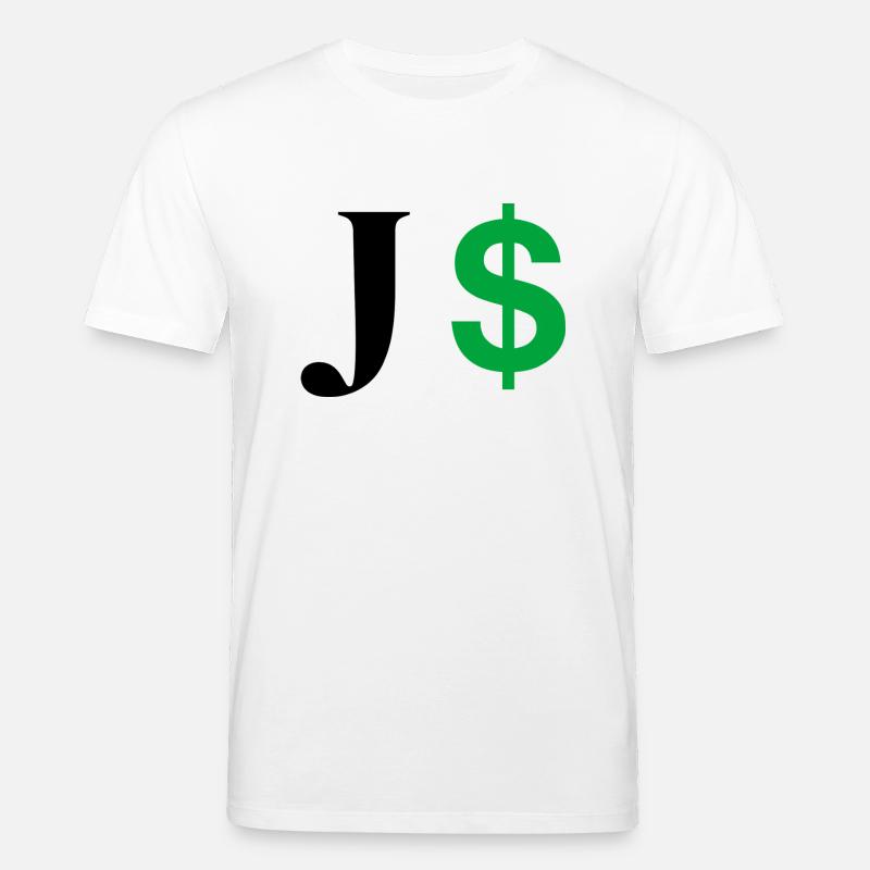 Buchstabe j Dollar - Stanley/Stella Unisex Bio-T-Shirt CREATOR  - Weiß