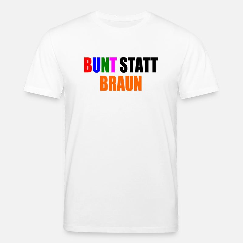 bunt statt braun - Stanley/Stella Unisex Bio-T-Shirt CREATOR  - Weiß