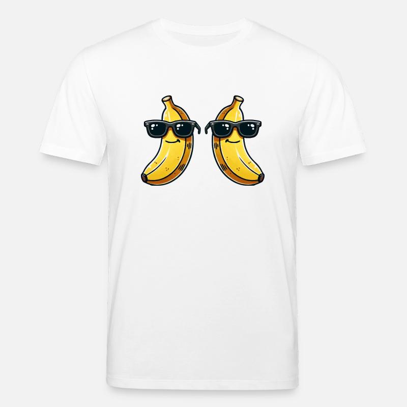banane sonnenbrille comic 2 - Stanley/Stella Unisex Bio-T-Shirt CREATOR  - Weiß