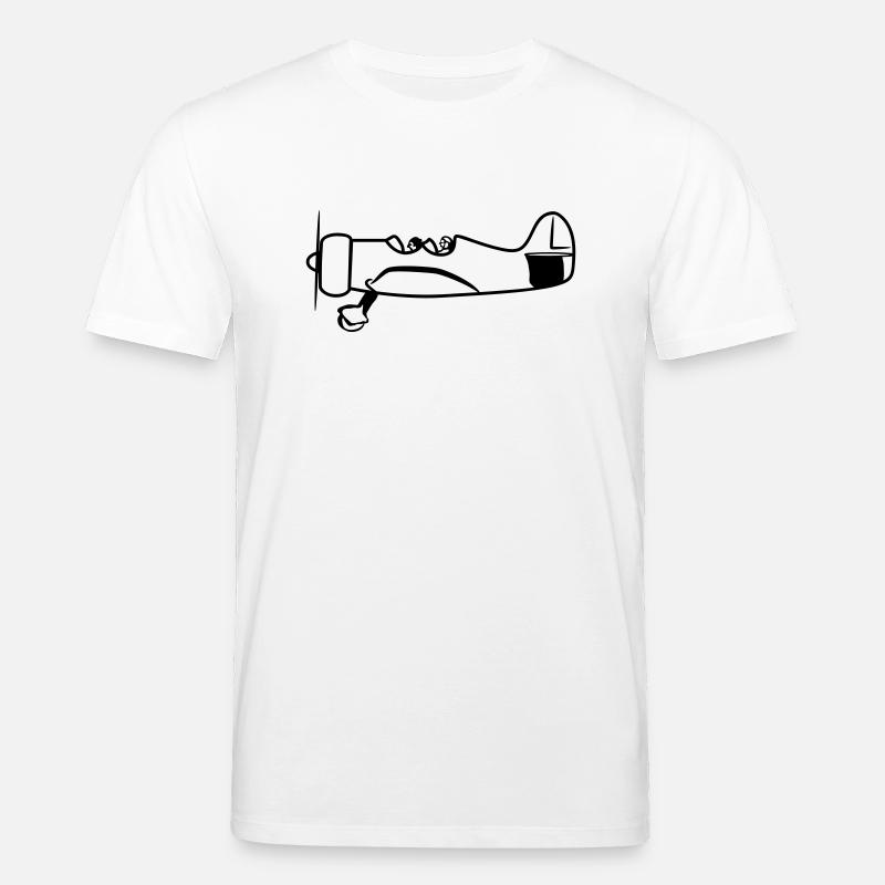 Propeller plane flying oldtimer - Stanley/Stella CREATOR Unisex Organic T-Shirt - white