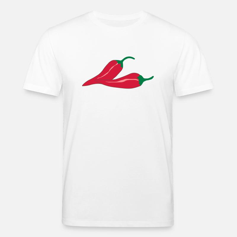 Chilli Chilischote scharf - Stanley/Stella Unisex Bio-T-Shirt CREATOR  - Weiß