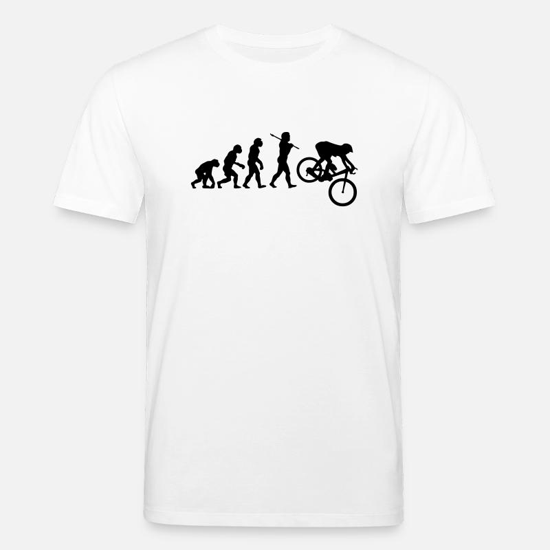 MTB Downhill Evolution - Stanley/Stella CREATOR Unisex Organic T-Shirt - white