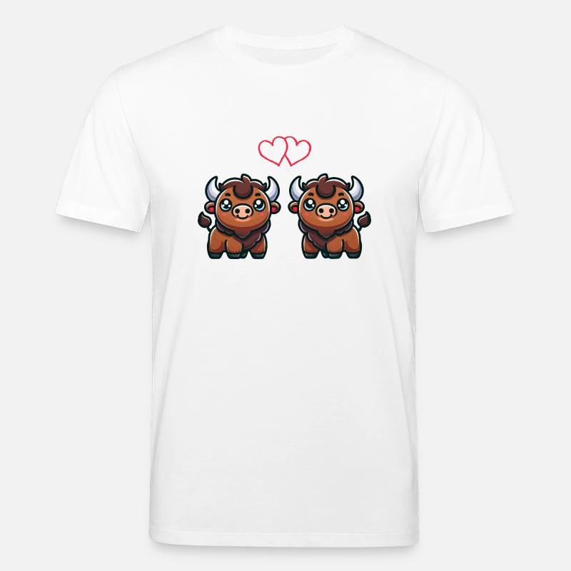 bison comic love - Stanley/Stella Unisex Bio-T-Shirt CREATOR  - Weiß