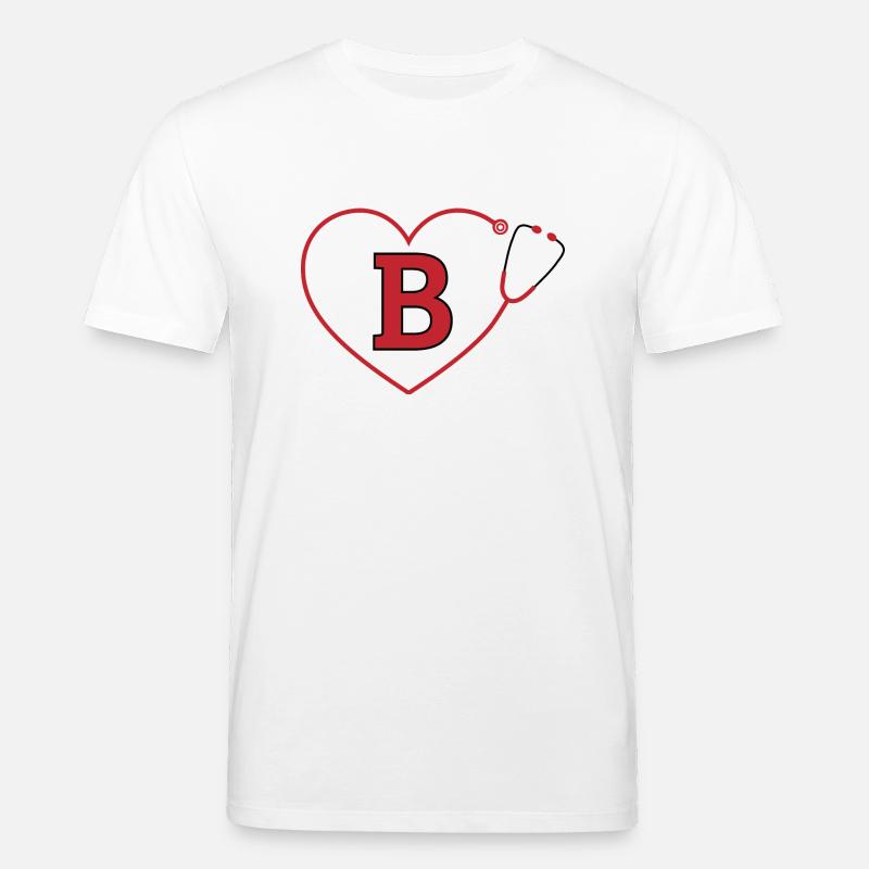Stethoskop mit Buchstabe B - Stanley/Stella Unisex Bio-T-Shirt CREATOR - Weiß