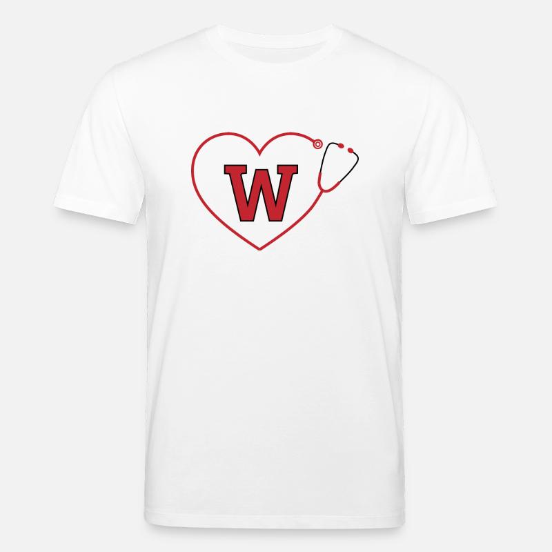 Buchstabe w Stethoskop - Stanley/Stella Unisex Bio-T-Shirt CREATOR  - Weiß