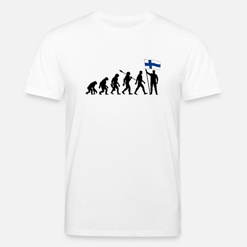 Finnland - Evolution - Flagge - Nation - Stanley/Stella Unisex Bio-T-Shirt CREATOR  - Weiß