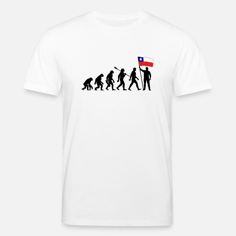 Chile - Evolution - Flagge - Nation - Stanley/Stella Unisex Bio-T-Shirt CREATOR  - Weiß