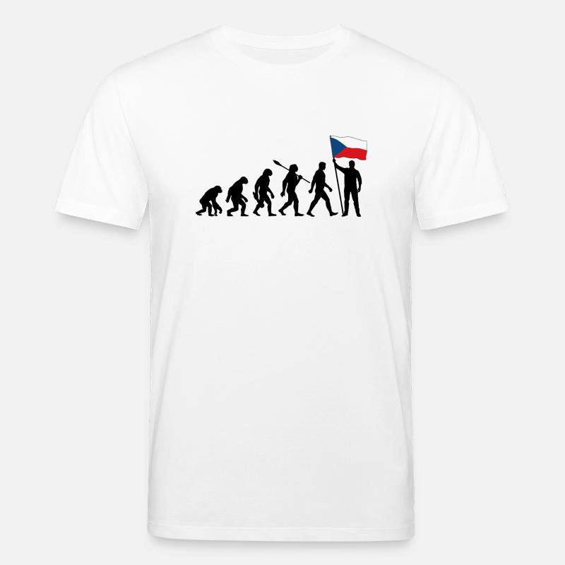 Tschechien - Evolution - Flagge - Nation - Stanley/Stella Unisex Bio-T-Shirt CREATOR  - Weiß