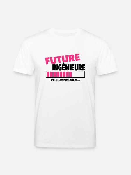 future ingénieure - T-shirt bio CREATOR Stanley/Stella Unisexe - blanc