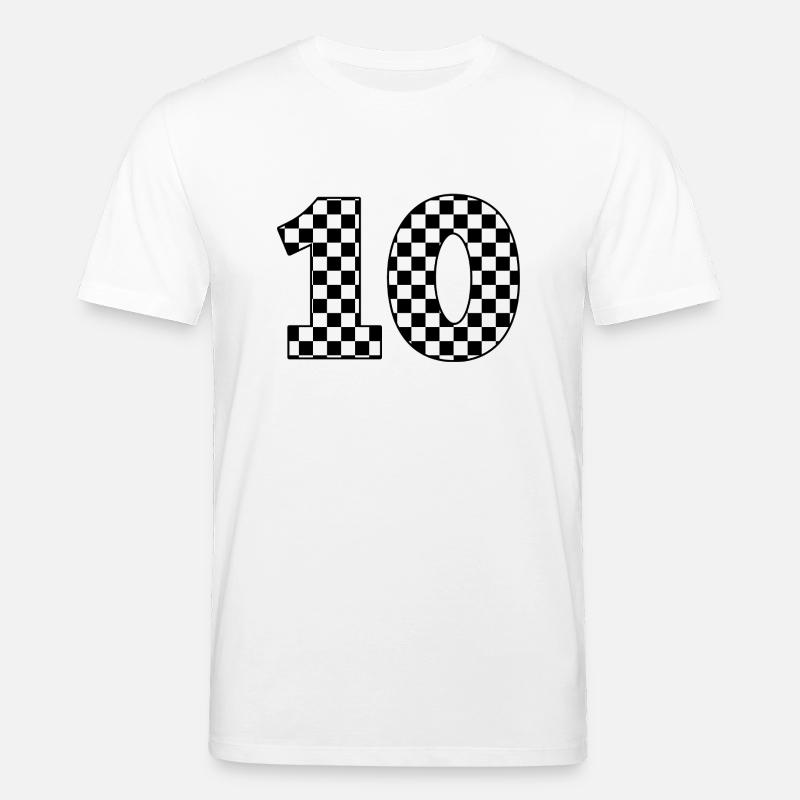 Nummer 10 Plaid - Stanley/Stella Unisex Bio-T-Shirt CREATOR  - Weiß