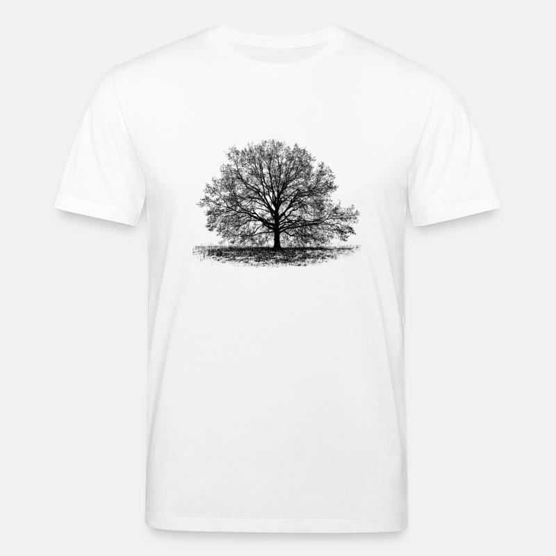 Baum in Schwarz - Stanley/Stella Unisex Bio-T-Shirt CREATOR  - Weiß