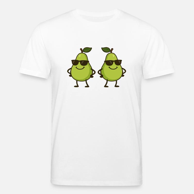 Pear Comic Cool 2 - Stanley/Stella CREATOR Unisex Organic T-Shirt - white