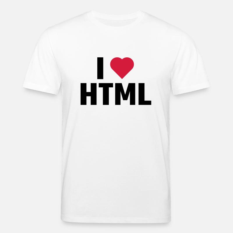 J'aime HTML - T-shirt bio CREATOR Stanley/Stella Unisexe - blanc
