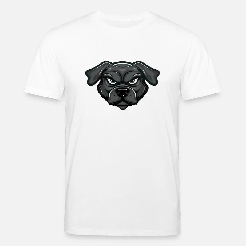 hund comic kopf - Stanley/Stella Unisex Bio-T-Shirt CREATOR  - Weiß