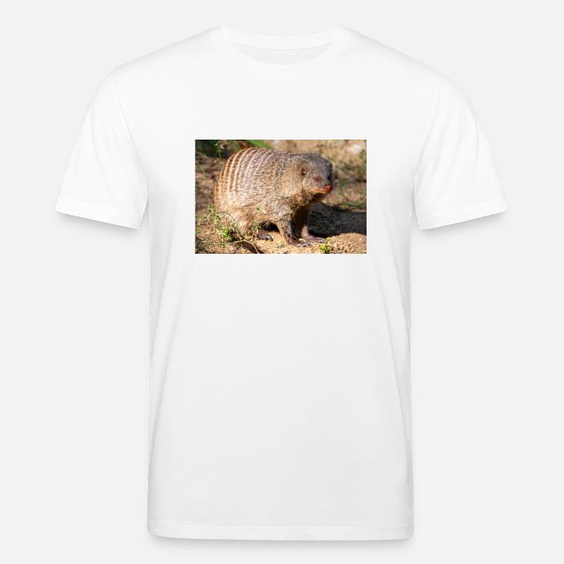 Gebänderte Manguste oder Zebramanguste Zebramanguste - Stanley/Stella Unisex Bio-T-Shirt CREATOR  - Weiß