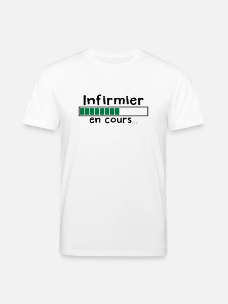 infirmier en cours - T-shirt bio CREATOR Stanley/Stella Unisexe - blanc