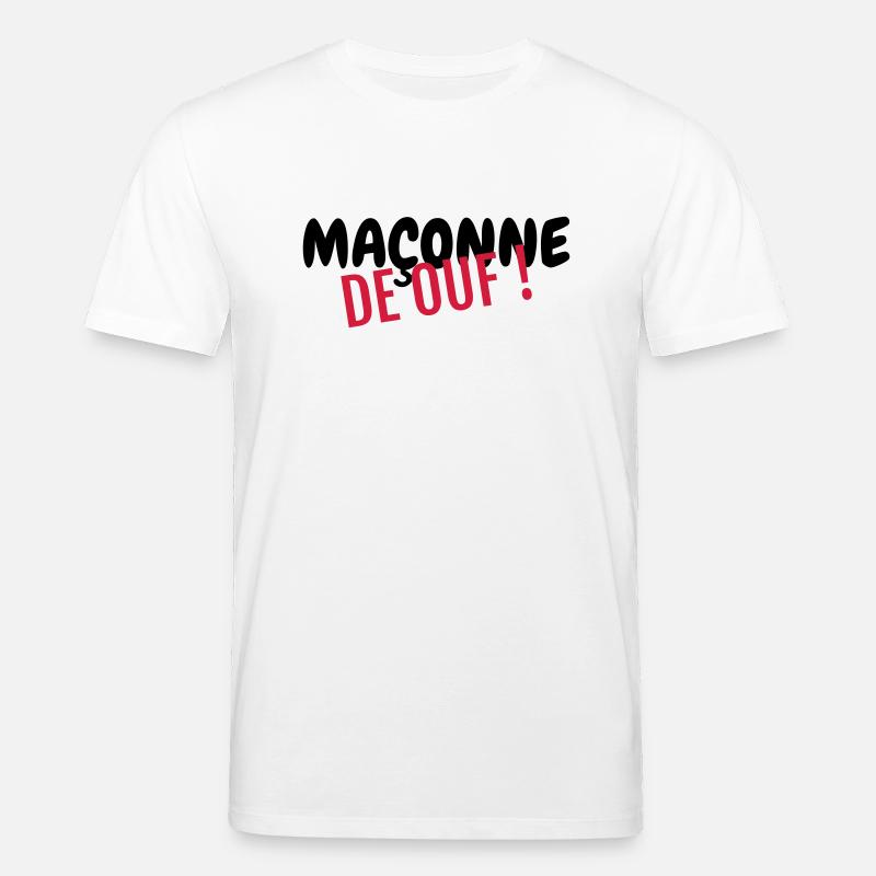 Maçon / Maçonnerie / Construction / Chantier - T-shirt bio CREATOR Stanley/Stella Unisexe - blanc