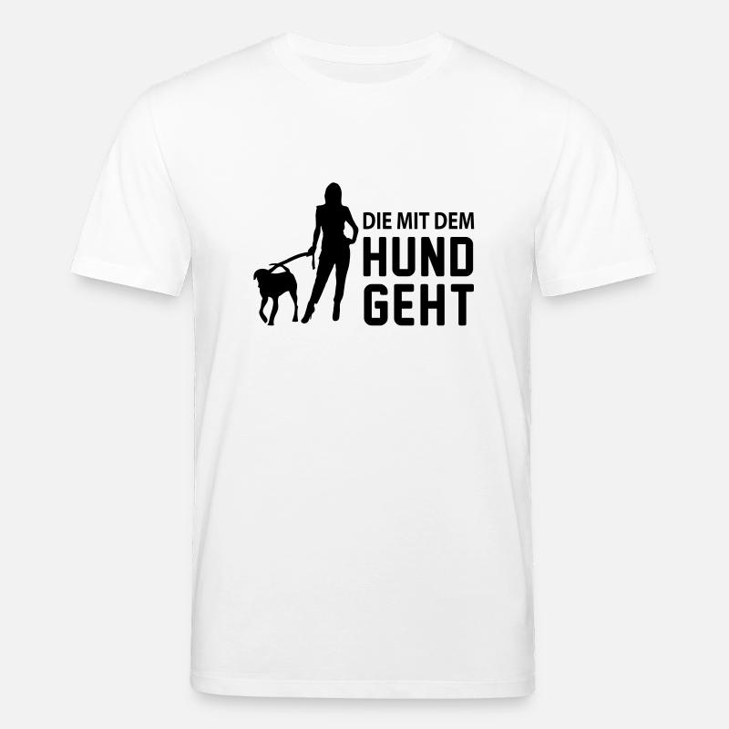die_mit_dem_hund_geht - Stanley/Stella Unisex Bio-T-Shirt CREATOR  - Weiß