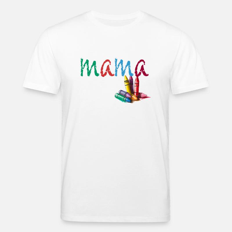 Mama - Kreide bunt - Stanley/Stella Unisex Bio-T-Shirt CREATOR  - Weiß