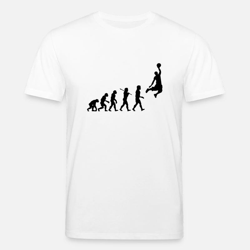 Basketball Dunk Evolution - T-shirt bio CREATOR Stanley/Stella Unisexe - blanc