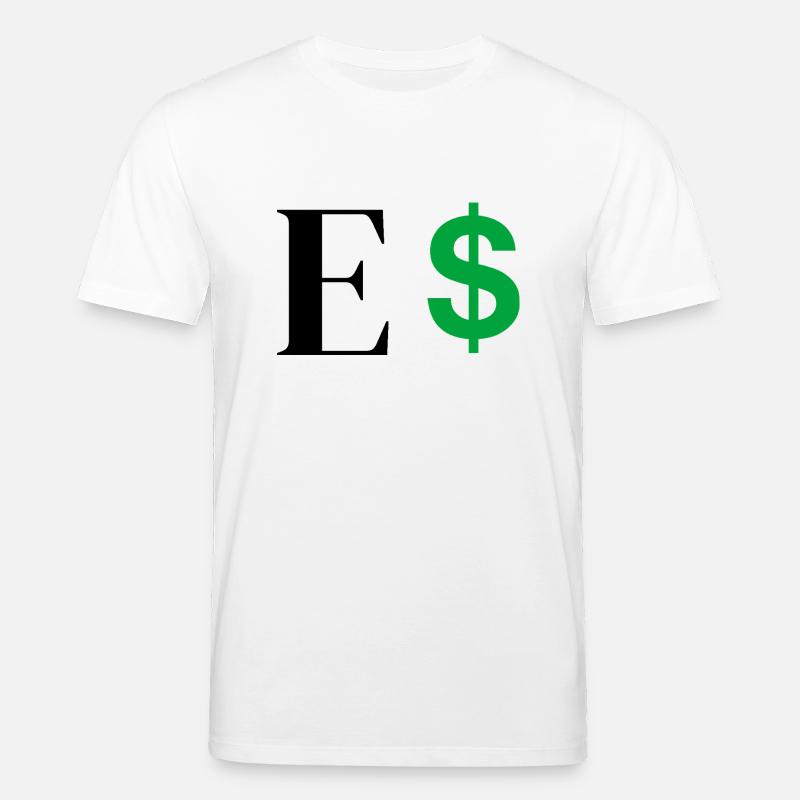Buchstabe E Dollar - Stanley/Stella Unisex Bio-T-Shirt CREATOR - Weiß