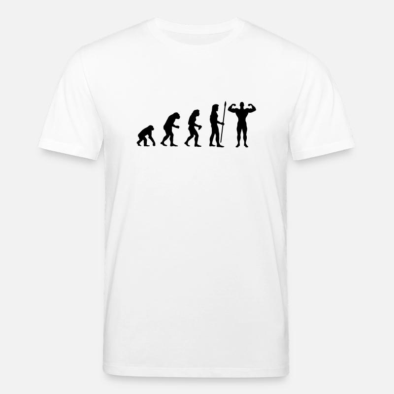 evolution_bodybuilding2 - Stanley/Stella Unisex Bio-T-Shirt CREATOR - Weiß