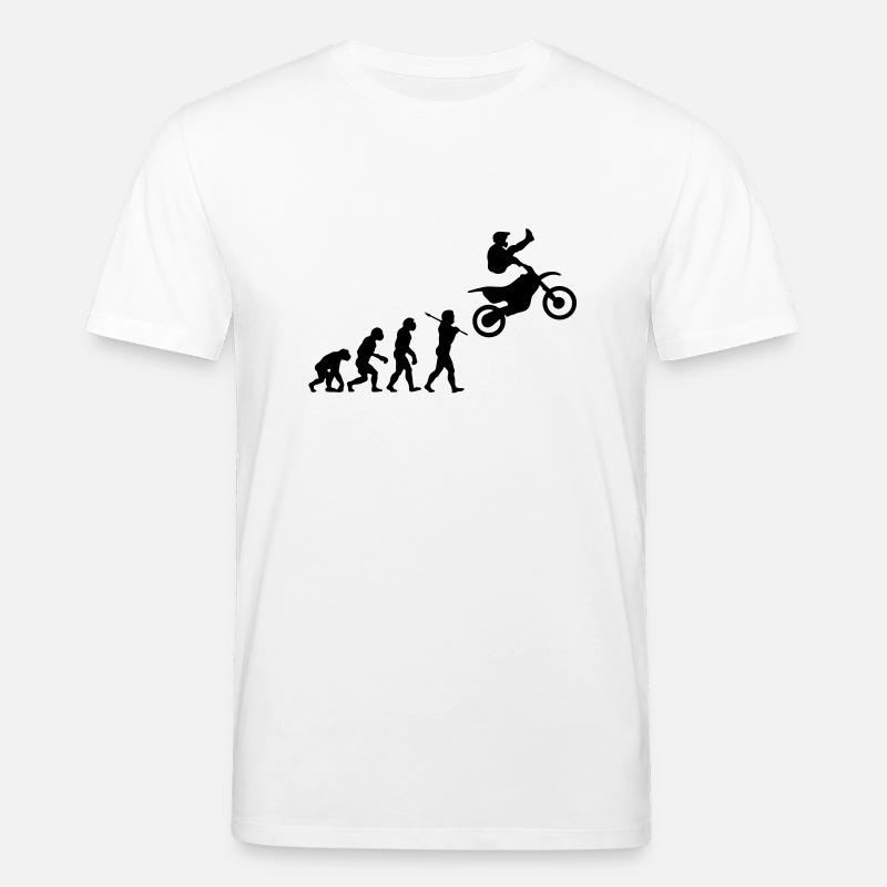 MX Freestyle Motocross Evolution - Stanley/Stella CREATOR Unisex Organic T-Shirt - white