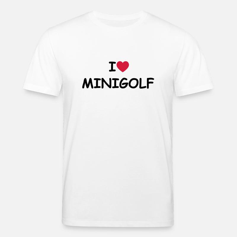 J'aime / coeur Mini Golf - T-shirt bio CREATOR Stanley/Stella Unisexe - blanc
