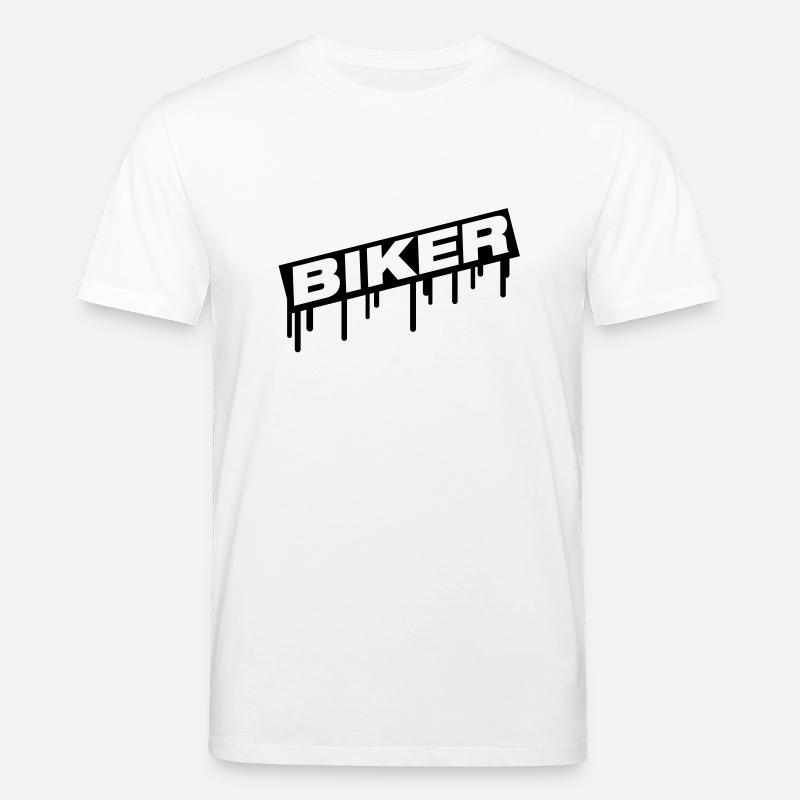 biker_logo_grunge_fa1 - Stanley/Stella Unisex Bio-T-Shirt CREATOR  - Weiß