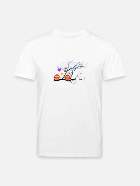 Vogerlliebe rosa rosa - Stanley/Stella Unisex Bio-T-Shirt CREATOR - Weiß