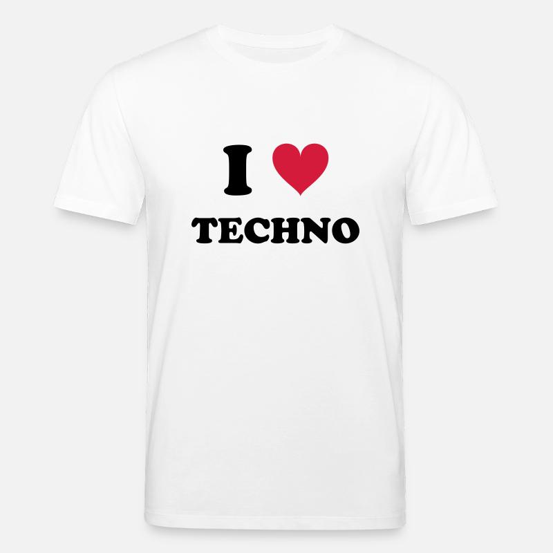 J'AIME TECHNO - T-shirt bio CREATOR Stanley/Stella Unisexe - blanc