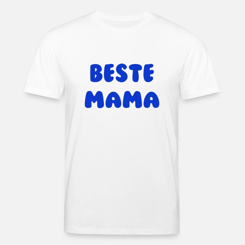 Beste Mama Blau - Stanley/Stella Unisex Bio-T-Shirt CREATOR  - Weiß