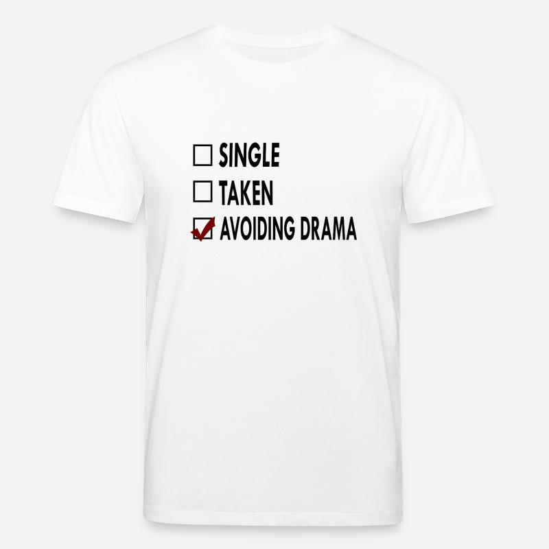 SINGLE noir blanc AVOIDING - T-shirt bio CREATOR Stanley/Stella Unisexe - blanc