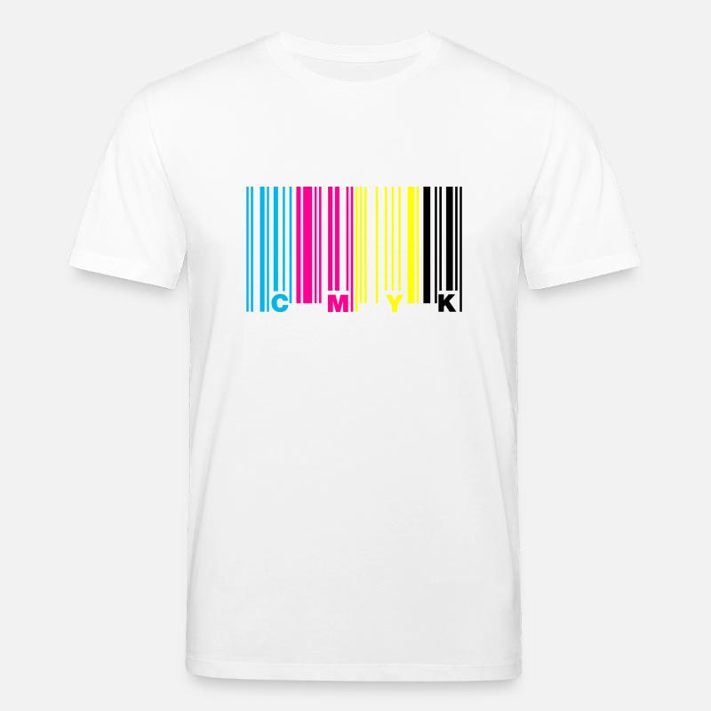 cmyk barcode - T-shirt bio CREATOR Stanley/Stella Unisexe - blanc