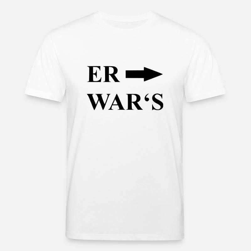 Spruch er wars - Stanley/Stella Unisex Bio-T-Shirt CREATOR  - Weiß