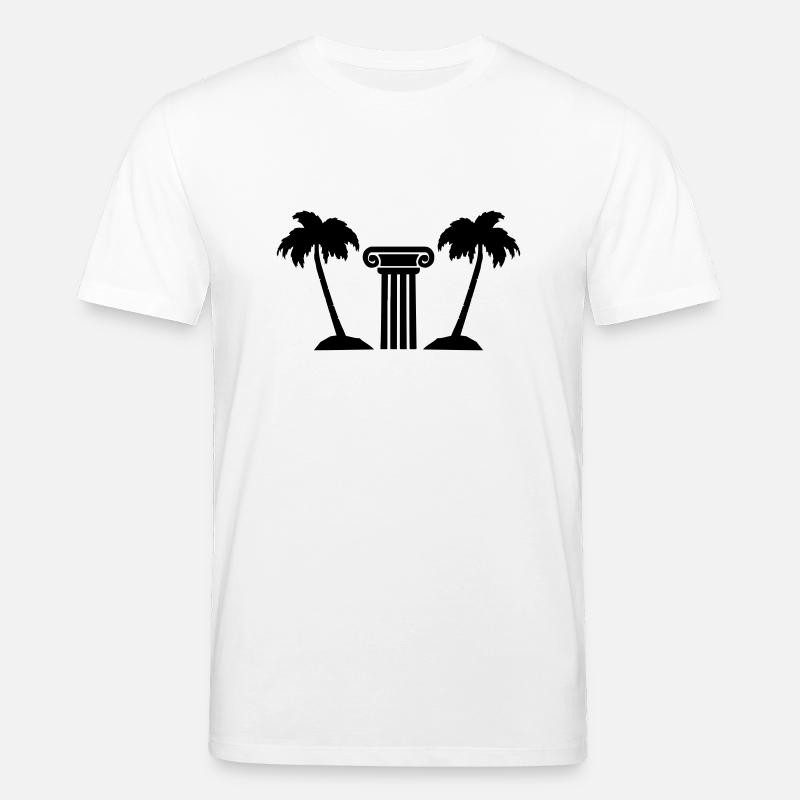 Palmen Säule - Stanley/Stella Unisex Bio-T-Shirt CREATOR  - Weiß