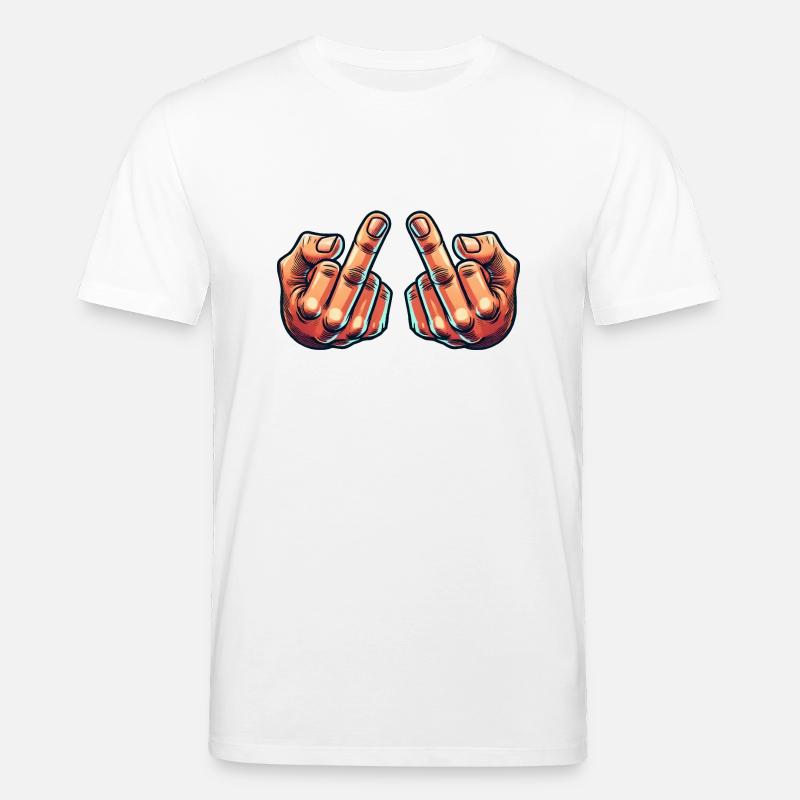 mittelfinger 2 - Stanley/Stella Unisex Bio-T-Shirt CREATOR  - Weiß