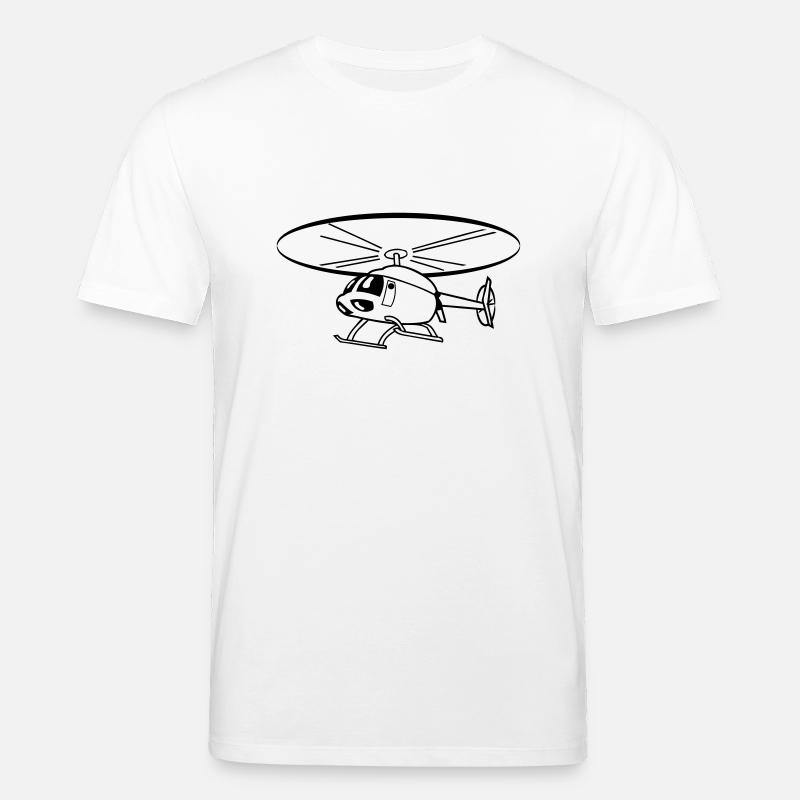 Mouche hélicoptère hélicoptère - T-shirt bio CREATOR Stanley/Stella Unisexe - blanc