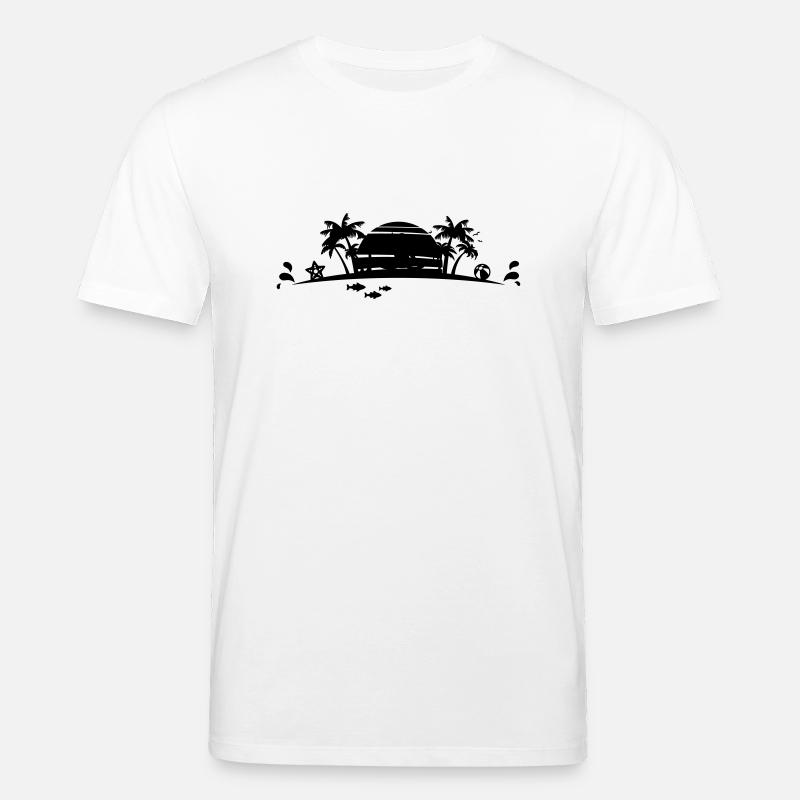 Sommer - Palmen Strand - Stanley/Stella Unisex Bio-T-Shirt CREATOR  - Weiß