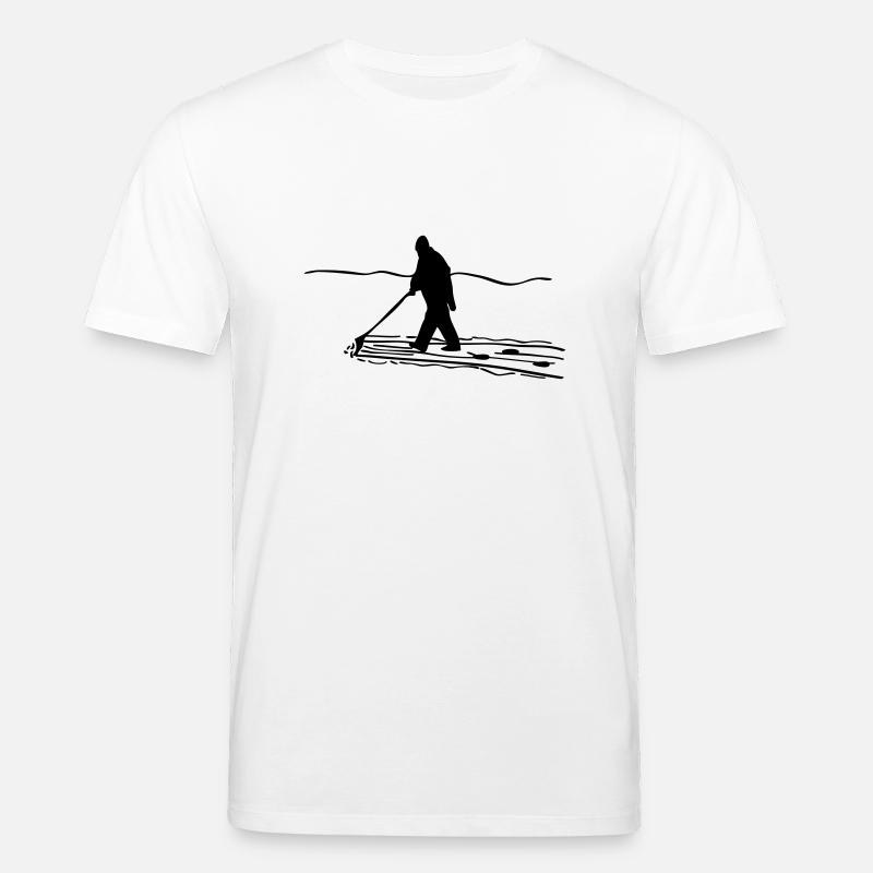 Schnee schieben - Stanley/Stella Unisex Bio-T-Shirt CREATOR  - Weiß