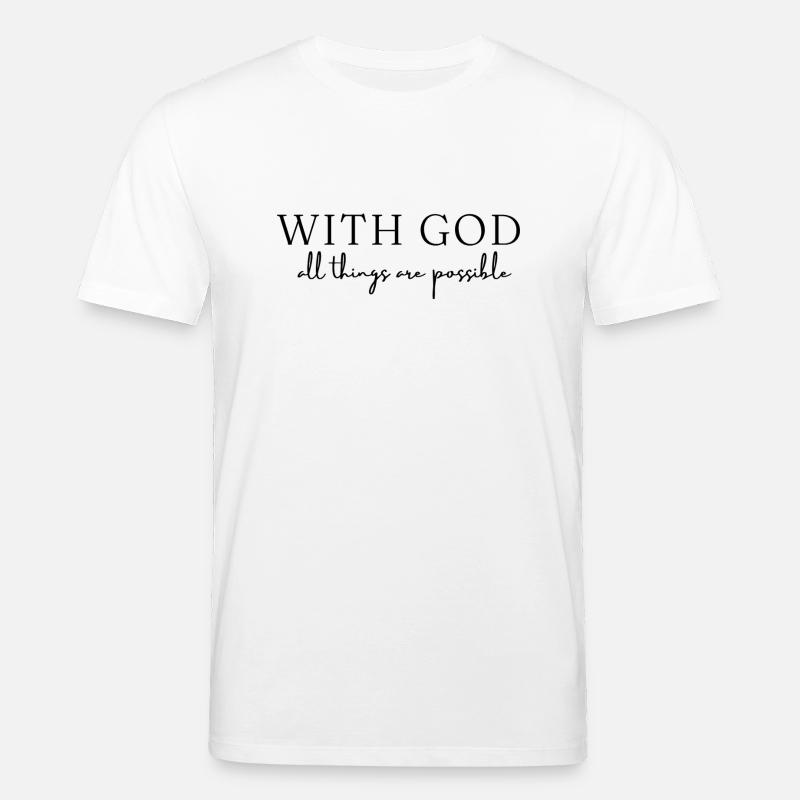 Mit Gott ist alles möglich - Stanley/Stella Unisex Bio-T-Shirt CREATOR  - Weiß
