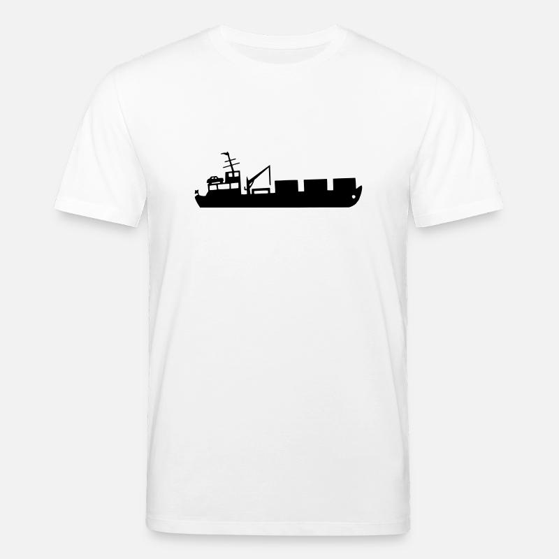 Schiff, Frachtschiff, Containerschiff - Stanley/Stella Unisex Bio-T-Shirt CREATOR  - Weiß