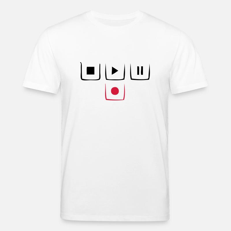 stop play pause rec - T-shirt bio CREATOR Stanley/Stella Unisexe - blanc
