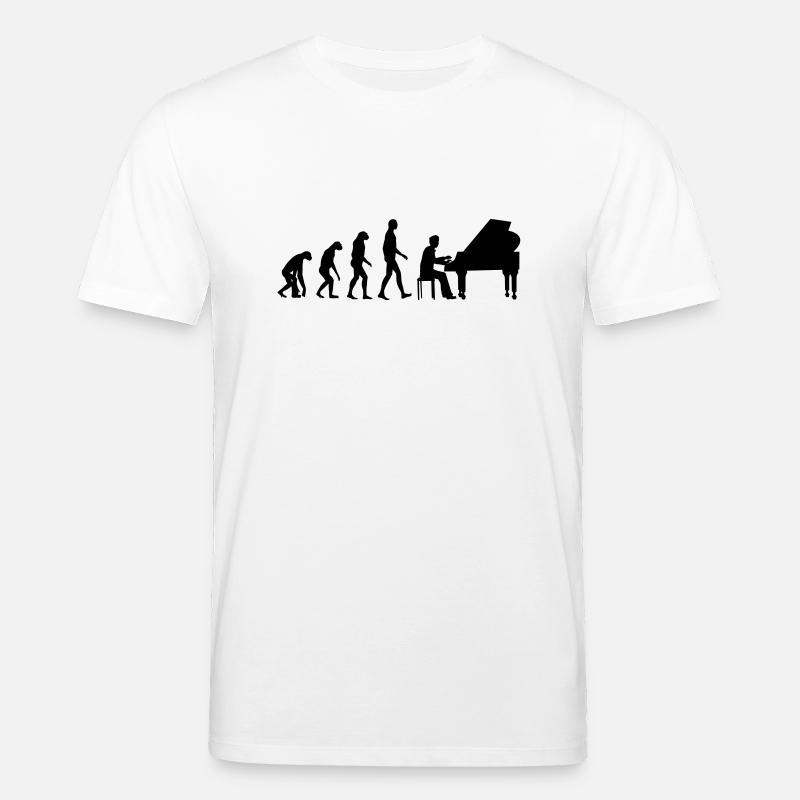 piano evolution - Stanley/Stella CREATOR Unisex Organic T-Shirt - white