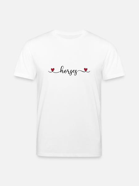 Ich liebe Pferde - Stanley/Stella Unisex Bio-T-Shirt CREATOR - Weiß