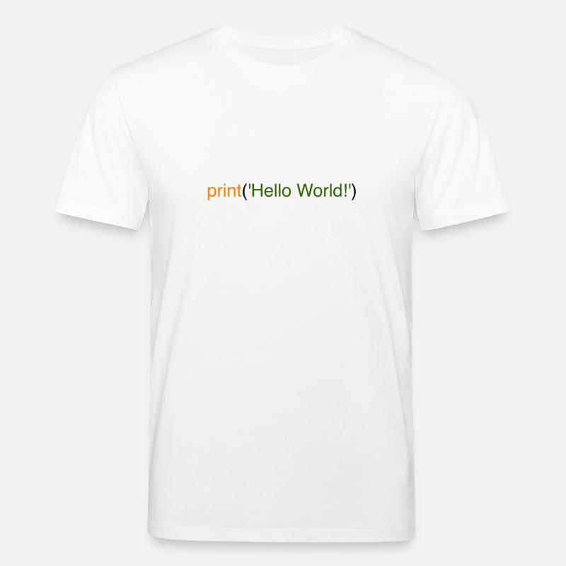 Bonjour le monde Python - T-shirt bio CREATOR Stanley/Stella Unisexe - blanc